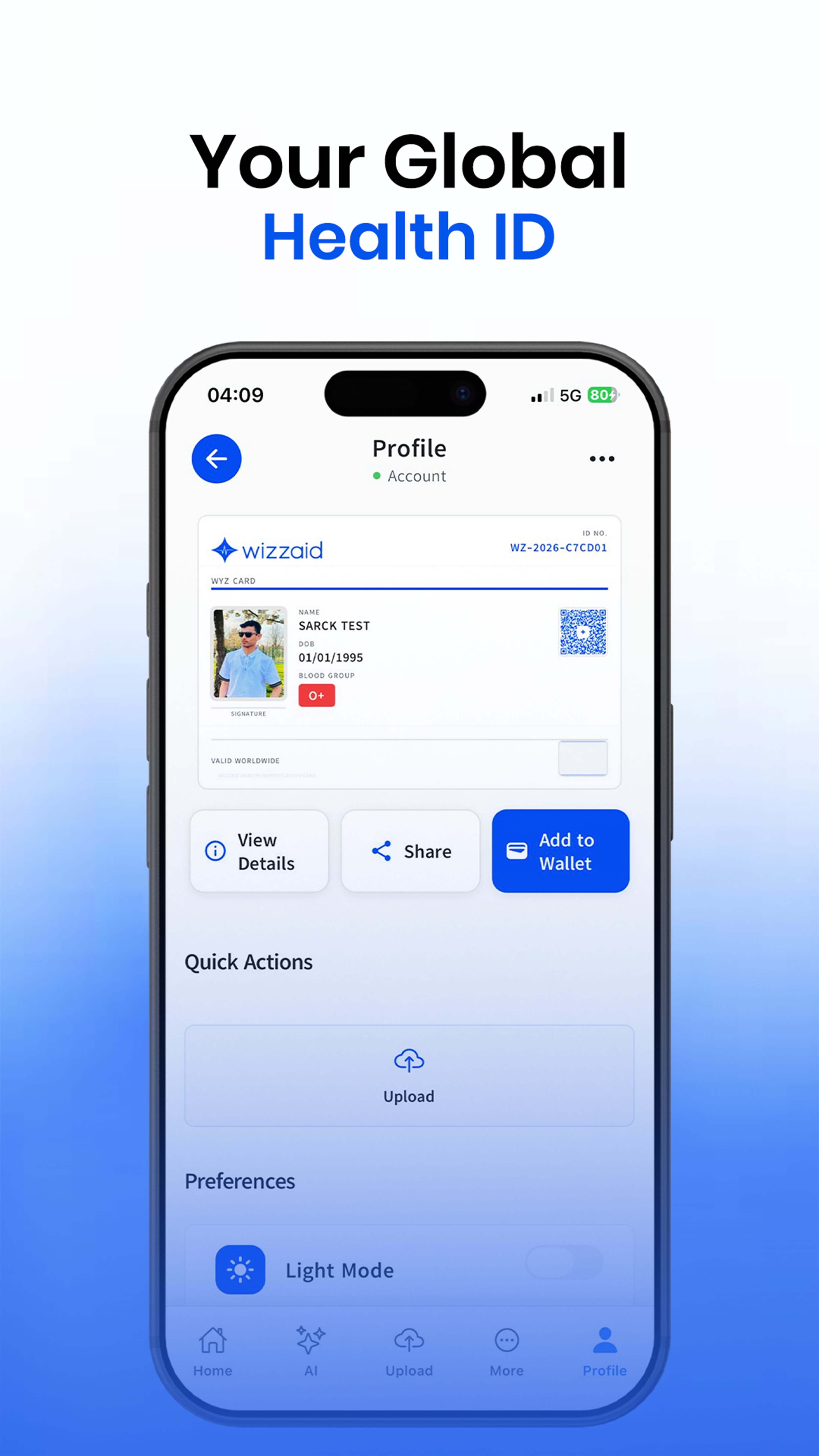 Global Health ID & Profile